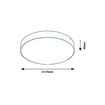 Rabalux - Plafonnier LED à intensité variable LED/18W/230V 3000-6000K IP44 noir