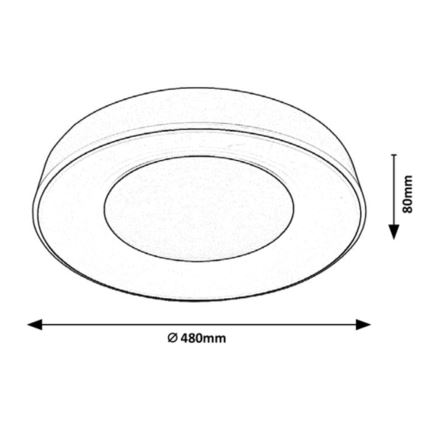 Rabalux - Plafonnier LED à intensité variable LED/38W/230V blanc + télécommande 3000-6500K