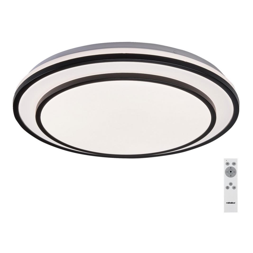 Rabalux - Plafonnier LED à intensité variable LED/40W/230V 3000-6500K noir + télécommande