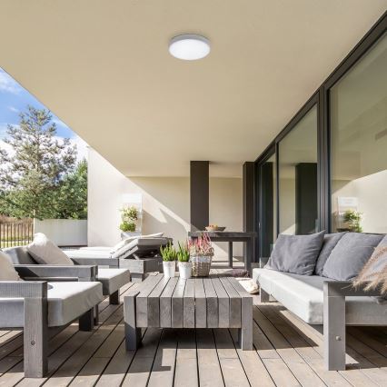 Rabalux - Plafonnier LED 24 W, 230 V, 2800 K/4000 K/6000 K, IP44, blanc, Ø 30 cm