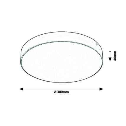 Rabalux - Plafonnier LED 24 W, 230 V, 2800 K/4000 K/6000 K, IP44, blanc, Ø 30 cm