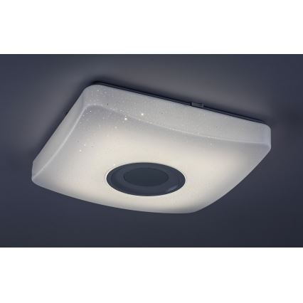 Rabalux - Plafonnier LED RVB dimmable avec haut-parleur LED/18W/230V 3000-6000K Bluetooth + télécommande 36,5x36,5 cm