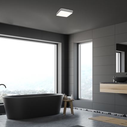 Rabalux - Plafonnier LED RGB dimmable pour salle de bains LED/22W/230V 3000-6000K IP44 + télécommande 29x29 cm