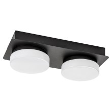 Rabalux - Plafonnier LED salle de bain 2xLED/5,5W/230V IP44 noir