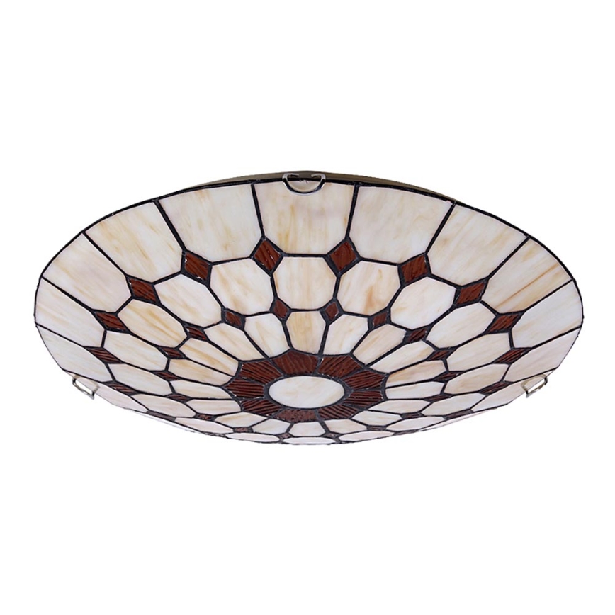 Rabalux - Plafonnier Tiffany en verre teinté 2xE27/60W/230V d. 40 cm