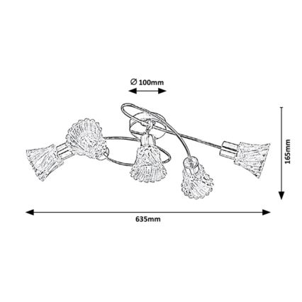 Rabalux - Spot 5xE14/40W/230V
