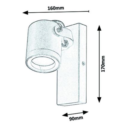 Rabalux - Spot mural extérieur 1xGU10/35W/230V IP44