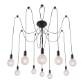 Rabalux - Suspension 10xE27/60W/230V araignée noir