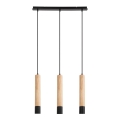 Rabalux - Suspension filaire 3xGU10/50W/230V hêtre