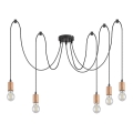 Rabalux - Suspension filaire 5xE27/60W/230V araignée hêtre