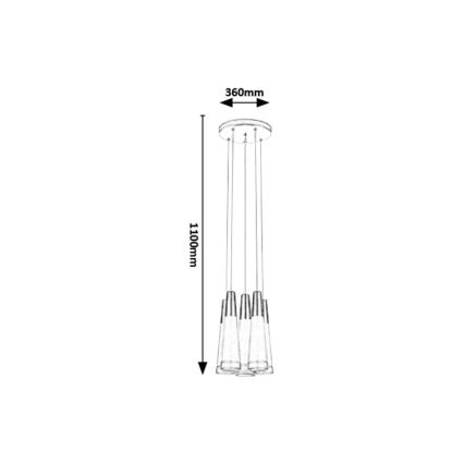 Rabalux - Suspension filaire 6xE14/40W/230V