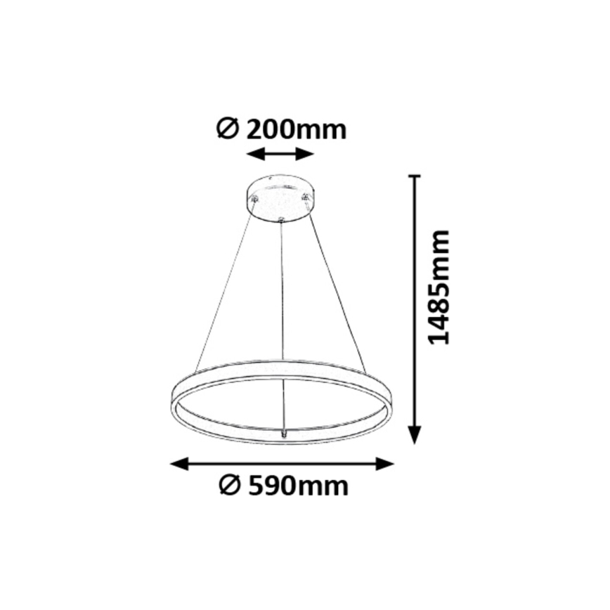 Rabalux - Suspension filaire à intensité variable LED/36W/230V + Télécommande
