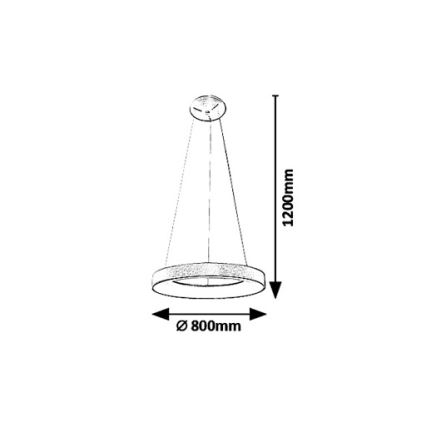 Rabalux - Suspension filaire CARMELLA LED/80W/230V