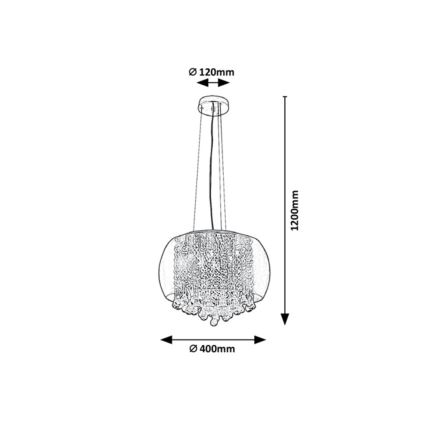 Rabalux - Suspension filaire en cristal 6xG9/40W/230V