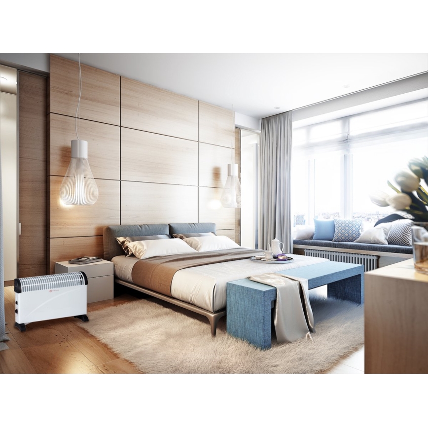 Radiateur convecteur électrique 750/1250/2000W thermostat