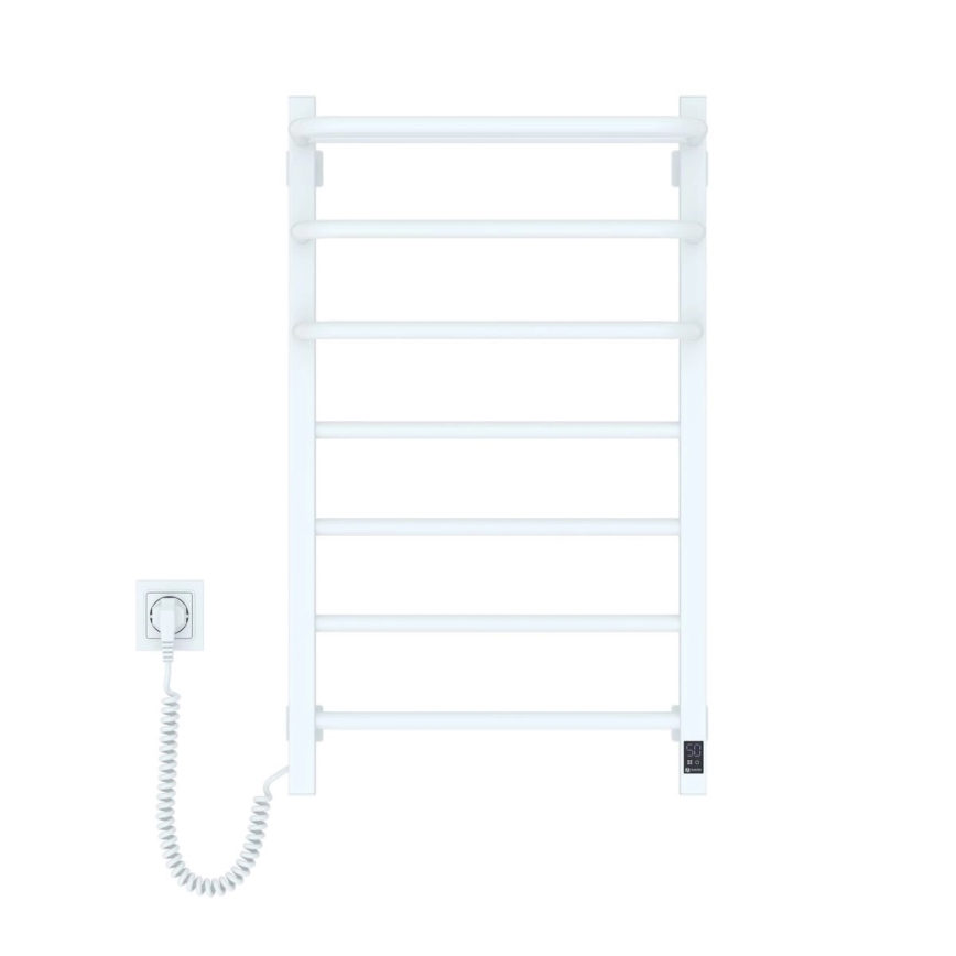 Radiateur électrique de salle de bains avec thermostat FORTIS 350W/230V 80,6 cm IP44 blanc gauche angulaire