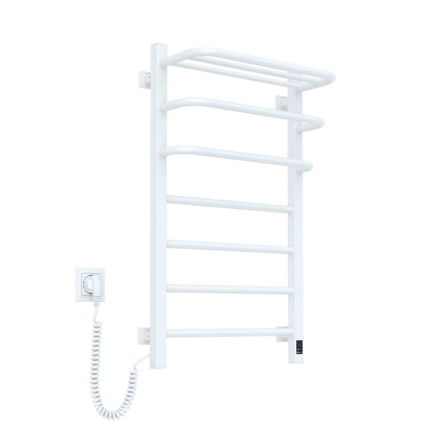 Radiateur électrique de salle de bains avec thermostat FORTIS 350W/230V 80,6 cm IP44 blanc gauche angulaire
