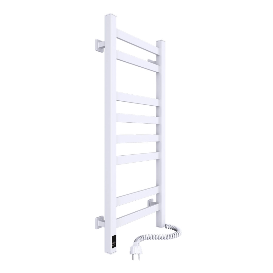 Radiateur sèche-serviettes pour salle de bains avec thermostat AVANGARD 251 W/230 V 80,6 cm IP44, blanc, raccordement côté droit, design rectangulaire