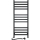 Radiateur sèche-serviettes AVANGARD 227W 120x48cm avec thermostat, noir, raccordement gauche
