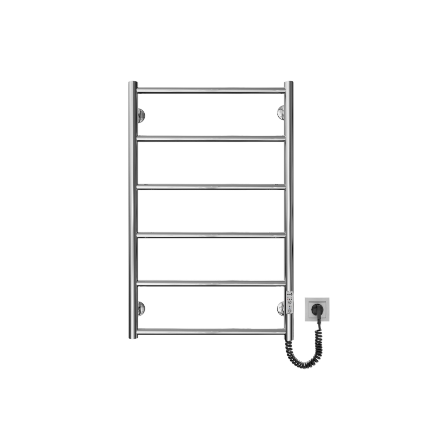 Sèche-serviettes échelle pour salle de bains CLASSIC 110W/230V 81x52 cm acier inoxydable / chrome brillant, version droite