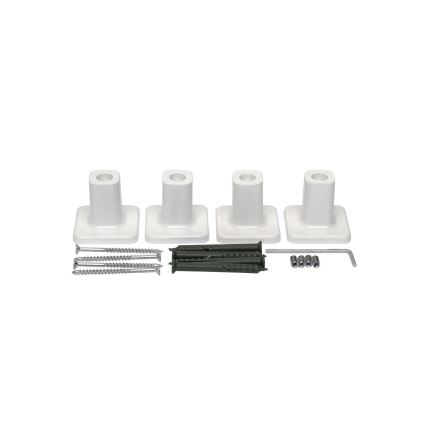Radiateur sèche-serviettes électrique avec thermostat SILOUETTE 187W/230V 120,6 cm IP44 blanc droit carré
