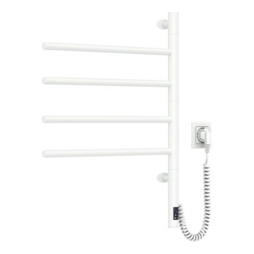 Radiateur sèche-serviettes électrique rotatif avec thermostat ARABESQUE 150W/230V 64,6 cm IP44 blanc