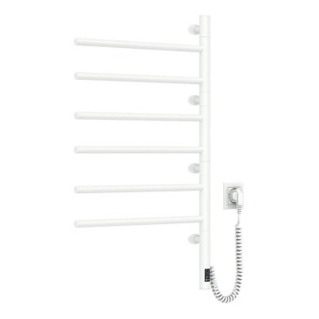 Radiateur sèche-serviettes électrique rotatif avec thermostat ARABESQUE 196W/230V 81,8 cm IP44 blanc