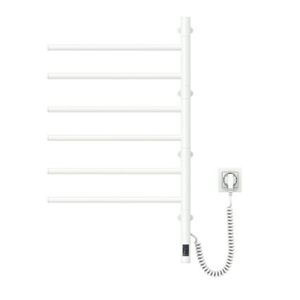 Radiateur sèche-serviettes électrique rotatif avec thermostat ARABESQUE 196W/230V 81,8 cm IP44 blanc