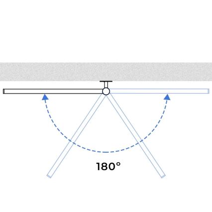 Radiateur sèche-serviettes électrique rotatif avec thermostat ARABESQUE 196W/230V 81,8 cm IP44 blanc