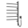 Radiateur sèche-serviettes électrique rotatif avec thermostat ARABESQUE 196W/230V 81,8 cm IP44 noir
