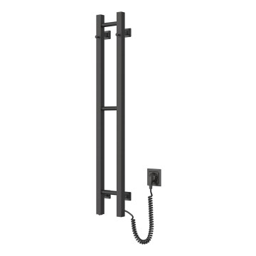 Radiateur sèche-serviettes électrique SILOUETTE 187W/230V 101,1 cm IP44 noir droit carré