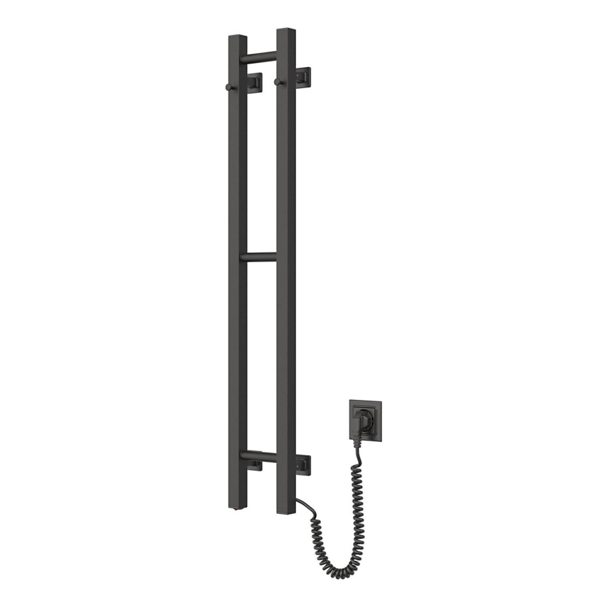 Radiateur sèche-serviettes électrique SILOUETTE 187W/230V 101,1 cm IP44 noir droit carré