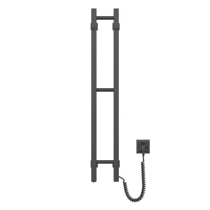 Radiateur sèche-serviettes électrique SILOUETTE 187W/230V 101,1 cm IP44 noir droit carré