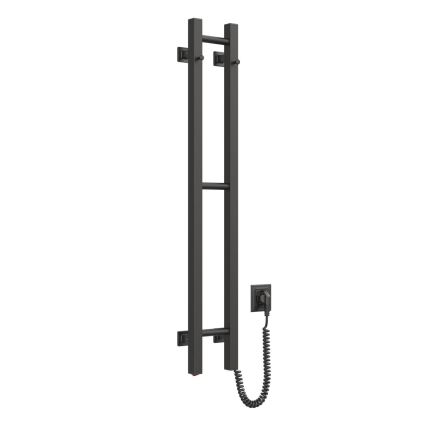 Radiateur sèche-serviettes électrique SILOUETTE 187W/230V 101,1 cm IP44 noir droit carré