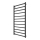 Radiateur sèche-serviettes en échelle INOX TOKIO 233W/230V 117x53 cm acier inoxydable/noir