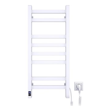 Radiateur sèche-serviettes pour salle de bains avec thermostat AVANGARD 251 W/230 V 80,6 cm IP44, blanc, raccordement côté droit, design rectangulaire