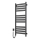 Radiateur sèche-serviettes pour salle de bains avec thermostat LARGO 256W 120x50 cm, noir, orientation gauche