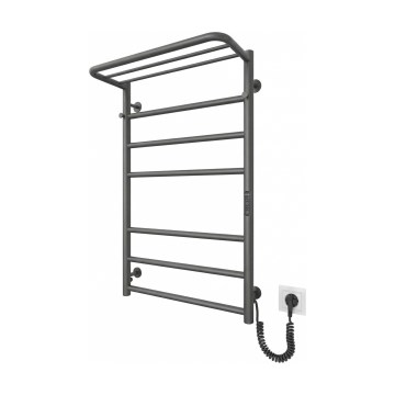 Radiateur sèche-serviettes pour salle de bains HOME 95W/230V 77 x 53 cm inox/anthracite, version droite