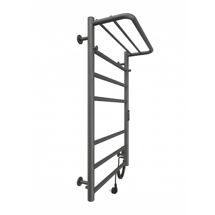 Radiateur sèche-serviettes pour salle de bains HOME 95W/230V 77 x 53 cm inox/anthracite, version droite