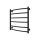 Radiateur sèche-serviettes pour salle de bains INOX CLASSIC 122W/230V 57x53 cm inox/noir