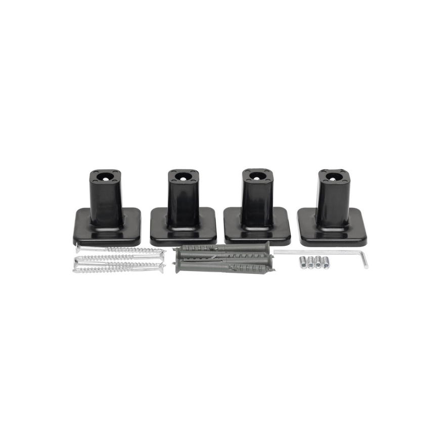 Sèche-serviettes de salle de bains avec thermostat LARGO 432W/230V 80,6 cm IP44, noir, version droite, profil carré