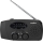 Radio AM/FM à manivelle avec panneau solaire et lampe torche LED — batterie 2000 mAh