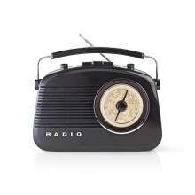 Radio FM 4,5W/230V noir