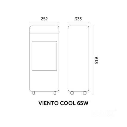 Rafraîchisseur d'air portable VIENTO COOL 65W/230V blanc + télécommande