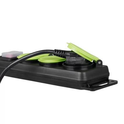 Rallonge 3 m à interrupteur, 3 prises, IP44