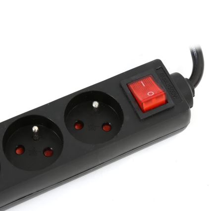 Rallonge avec interrupteur 5Z Type E 5m noir