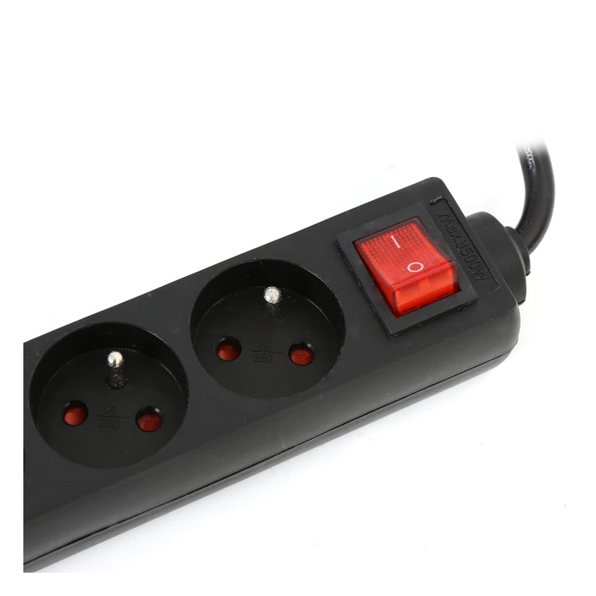 Rallonge avec interrupteur 5Z Type E 5m noir