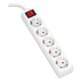 Rallonge avec interrupteur 5Z Type F 3m blanc