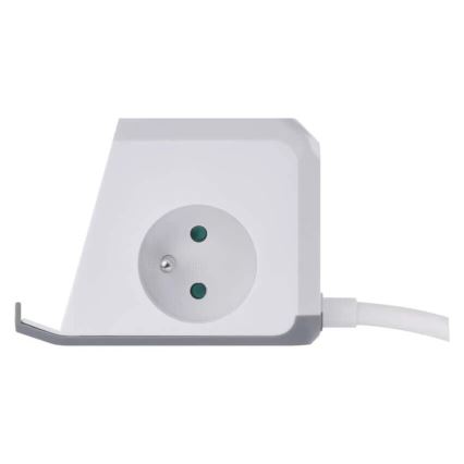 Rallonge cube avec charge sans fil QI 2Z +2xUSB-A+1xUSB-C 2m blanc