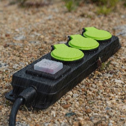 Rallonge électrique 20 m avec interrupteur — 3 prises — IP44